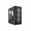 SAMA S40BK Black, H700BK 700W, 80 PLUS, Tempered Glass Panel, Mesh Ön Panel, Type-C, 4x120mm ARGB Fan, ATX, GAMING KASA