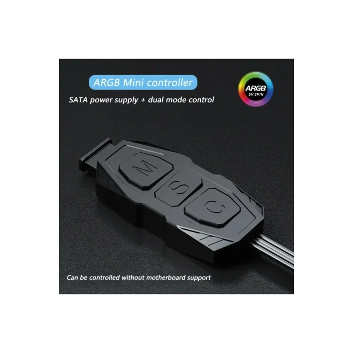 SNT Energy SNT AR-01 ARGB Kontrolcü Controller Denetleyici 5v 3pin SATA Güç Beslemeli 1 Port
