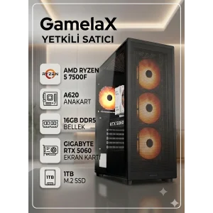 GamelaX ECO AMD RYZEN 7500F - GIGABYTE RTX 5060 8GB - A620M - 16GB DDR5 - 1TB m2 SSD OEM PAKET