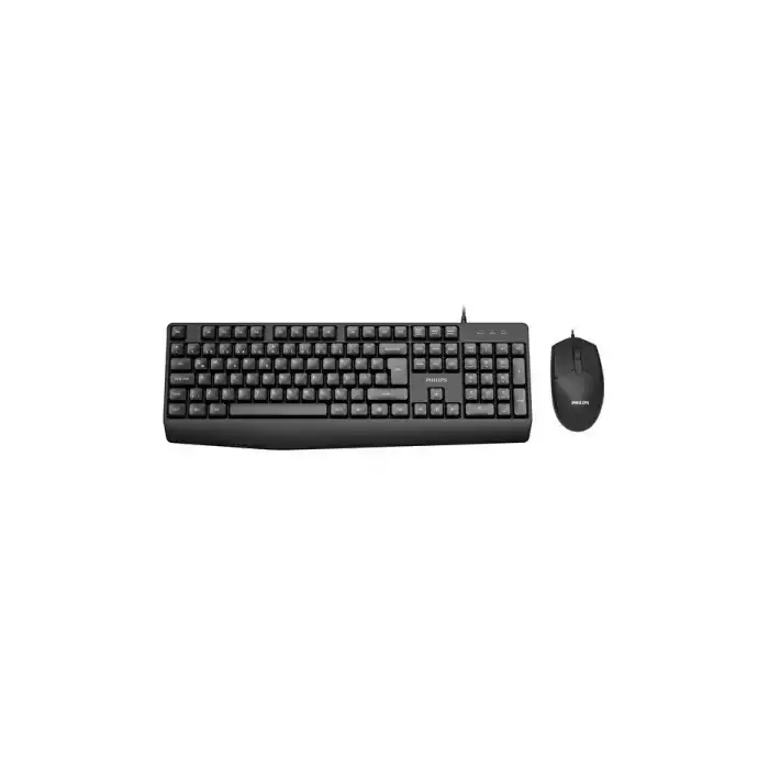 PHILIPS SPT6237B, Siyah, Türkçe Q, USB Kablolu, Klavye Mouse Set