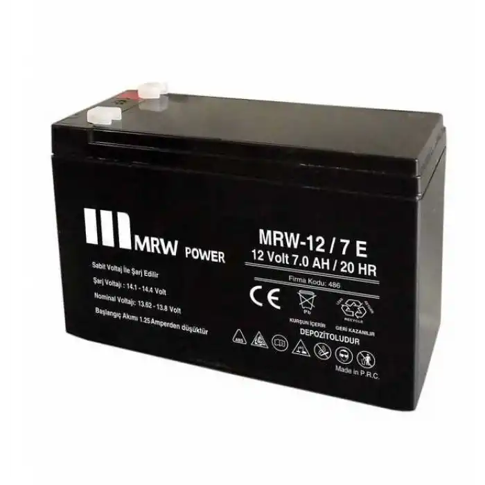 Mrw Power Mervesan MRW-12/7(EKONOMIK) 7 AH Markalı Kurşun Asit Kuru TİP Akü