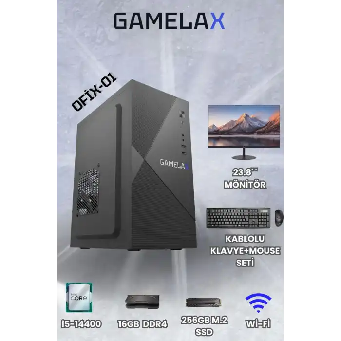 Gamelax Ofix-01- Dahua 23,8 Monitor - Klavye Mouse Full Set