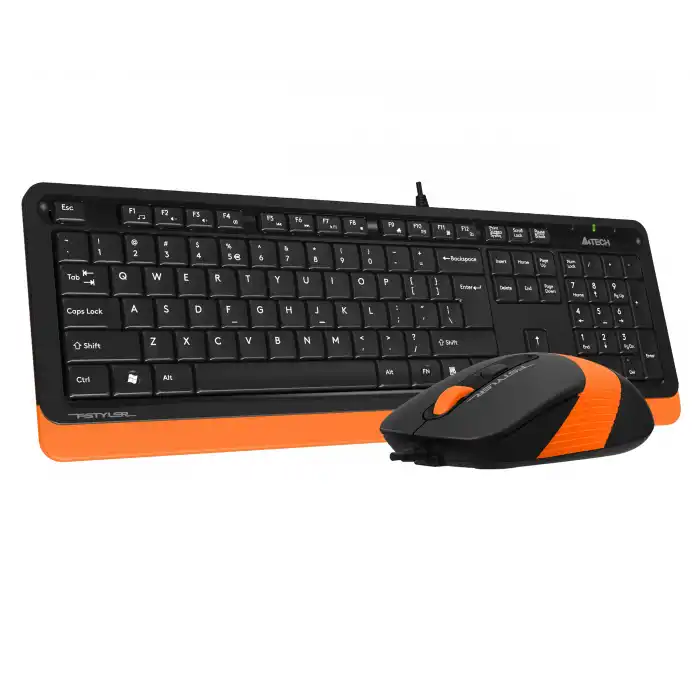 A4 TECH F1010 Q USB TURUNCU MM KLAVYE+OPTİK MOUSE