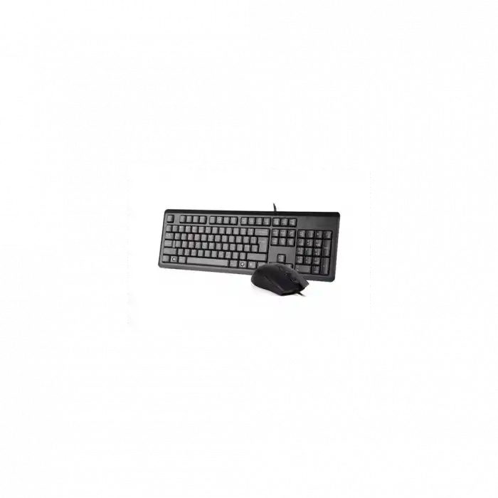 A4 TECH KR-9276, Siyah, USB Kablolu, Türkçe Q, Multimedya, Klavye Mouse Set