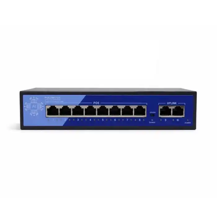 EZCOOL EZ-08PSE 8PORT 8FE+2FE 120W MEGABİT POE SWİTCH