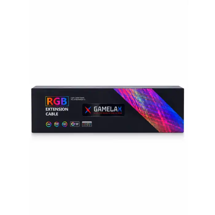 Gamelax ARGB 8-Pin ATX PCI EXP 3x Sleeve Ekran Kartı Beyaz Güç Uzatma Kablosu