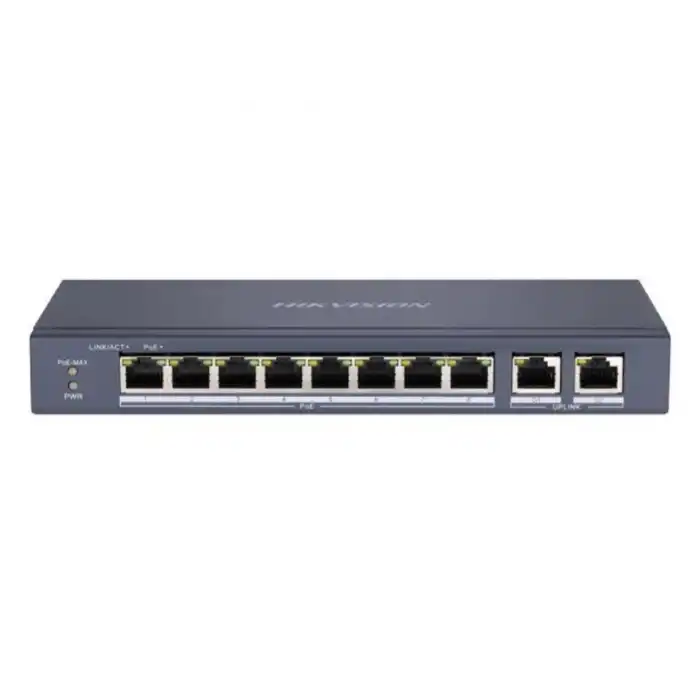 HIKVISION DS-3E0310P-E/M 8XFE+2XFE MEGABİT YÖNETİLEMEZ 65W POE SWİTCH