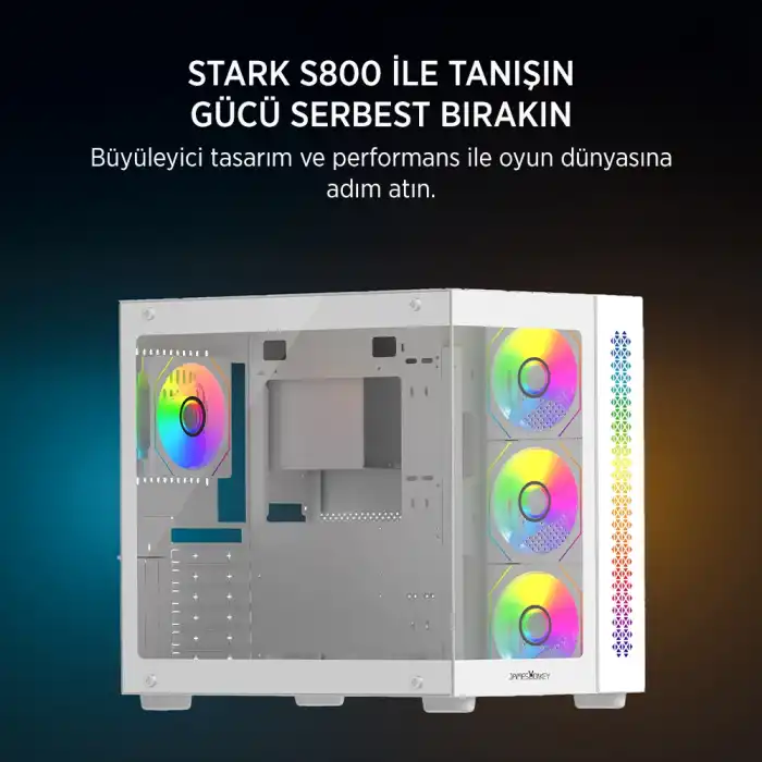 JAMES DONKEY STARK S800 4X ARGB 750W WHITE KASA
