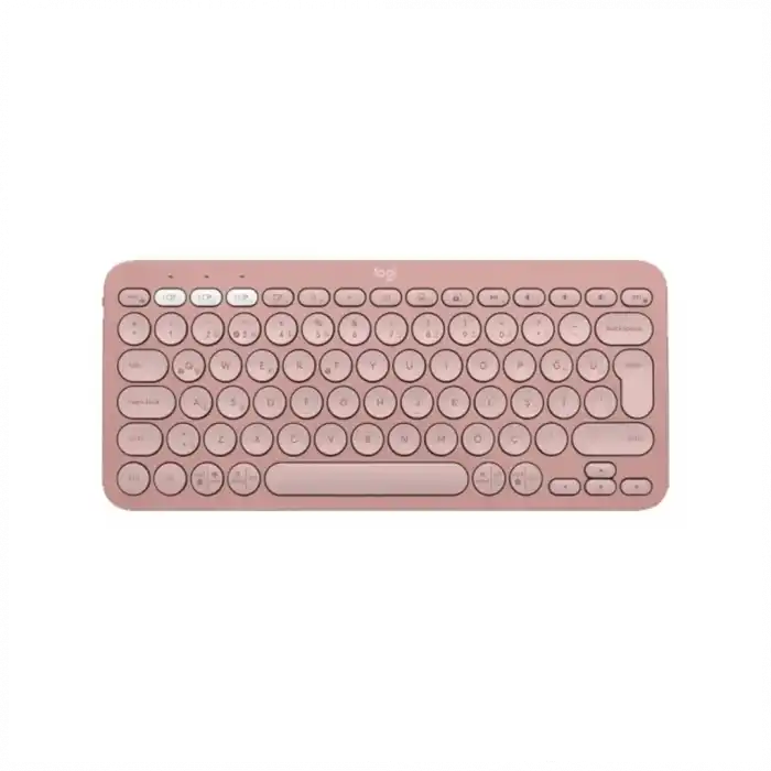 LOGITECH K380S, Pebble Keys 2,  Rose, 920-011861, Bluetooth, Türkçe, Q, Multimedya, Mini Klavye
