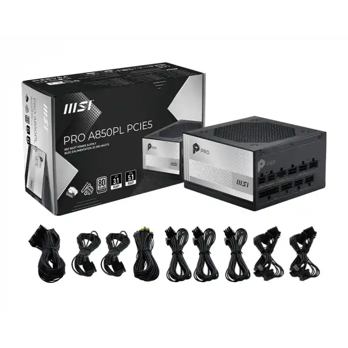 MSI PRO A850PL PCIE5 850W 80+ PLATINUM PSU