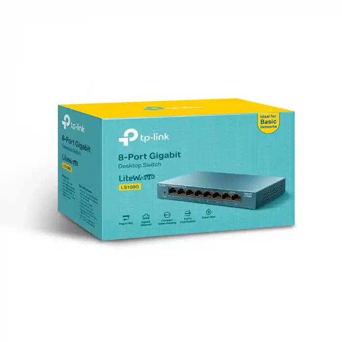TP-LINK LS108G 8PORT 10/100/1000 YÖNETİLEMEZ SWITCH