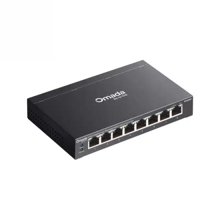 TP-LINK OMADA ES208GP 8PORT YÖNETİLEBLR 64W POE