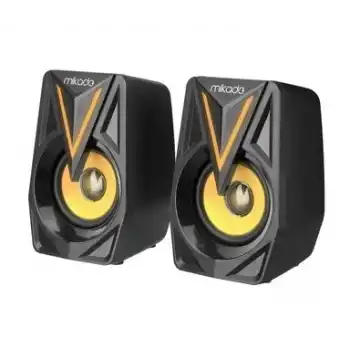 Mikado Glare MD-S23 6 W 1+1 Hoparlör RGB Aydınlatma, USB, Siyah Kasa, Speaker