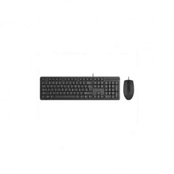 A4 TECH KR-3330S, Siyah, USB Kablolu, Türkçe Q, Multimedya, Klavye Mouse Set