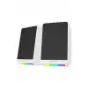 Md-178 2.0 3w-2 Beyaz Rgb Aydınlatmalı Usb 3.5mm Usb 5v Speaker Hoparlör