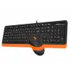 A4 TECH F1010 Q USB TURUNCU MM KLAVYE+OPTİK MOUSE