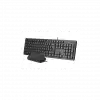 A4 TECH KR-3330S, Siyah, USB Kablolu, Türkçe Q, Multimedya, Klavye Mouse Set