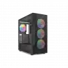 SAMA S40BK Black, H700BK 700W, 80 PLUS, Tempered Glass Panel, Mesh Ön Panel, Type-C, 4x120mm ARGB Fan, ATX, GAMING KASA