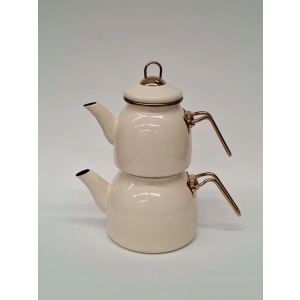 PRHOME EMAYE ÇAYDANLIK TAKIMI KREM