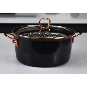 AROW EMAYE KIZARTMA TENCERESİ (FRİTÖZ) 22 CM SİYAH