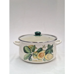 GİZEM Emaye Derin Güveç Tencere // Yoğurt Tenceresi // Bakraç // 24 cm ~6,1 Litre