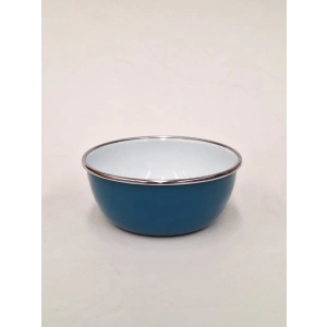 GİZEM EMAYE KASE 13 CM MAVİ