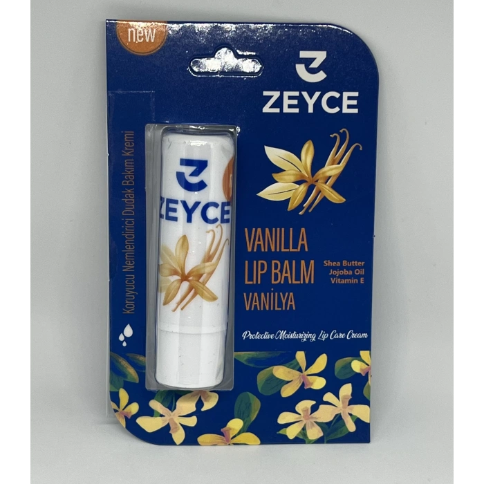 Zeyce Vanilya Dudak Bakım Kremi 4,8 gr Vanilya Kokusu, Doğal Yağlar, Gün Boyu Dudak Bakımı