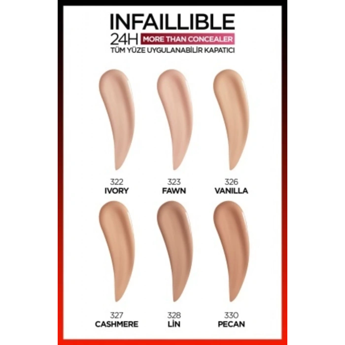 Loreal Paris Infaillible Tüm Yüze Uygulanabilir Kapatıcı 327 Cashmere