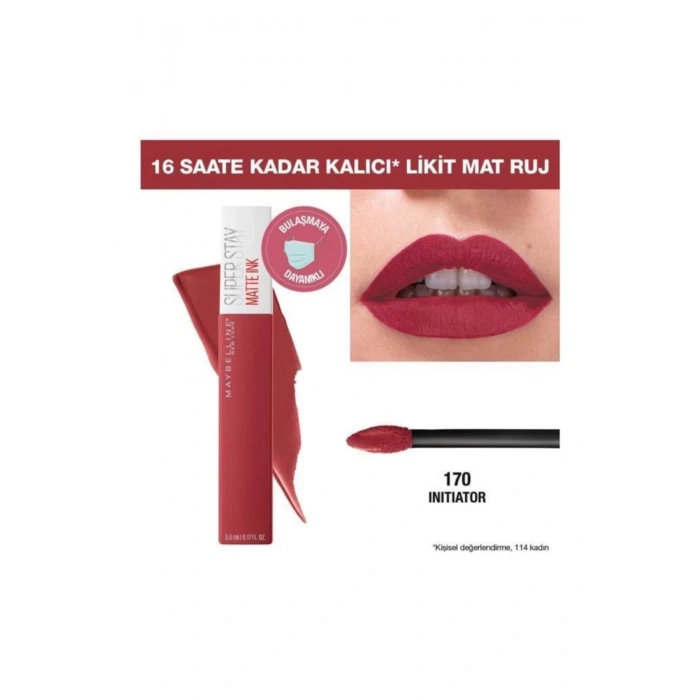 Maybelline New York Super Stay Matte Ink Likit Mat Ruj - 170 Initiator - Pembe