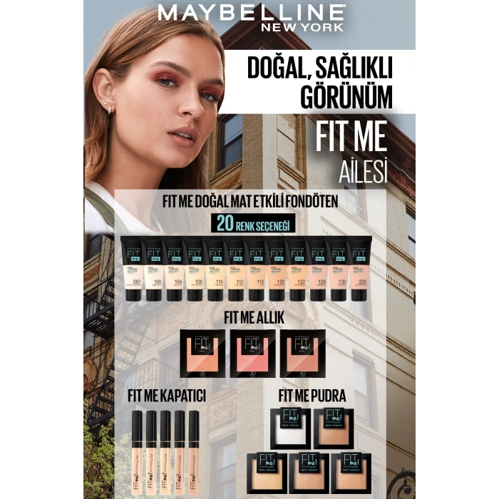 Maybelline New York Fit Me Matte + Poreless Fondöten - 105 Natural Ivory