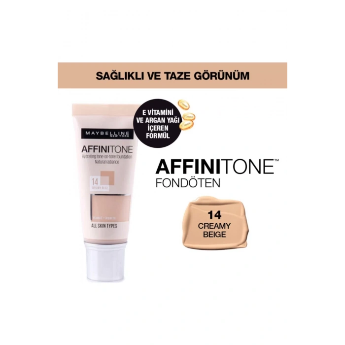 Maybelline New York Nemlendirme Etkili Fondöten - Affinitone Foundation No: 14