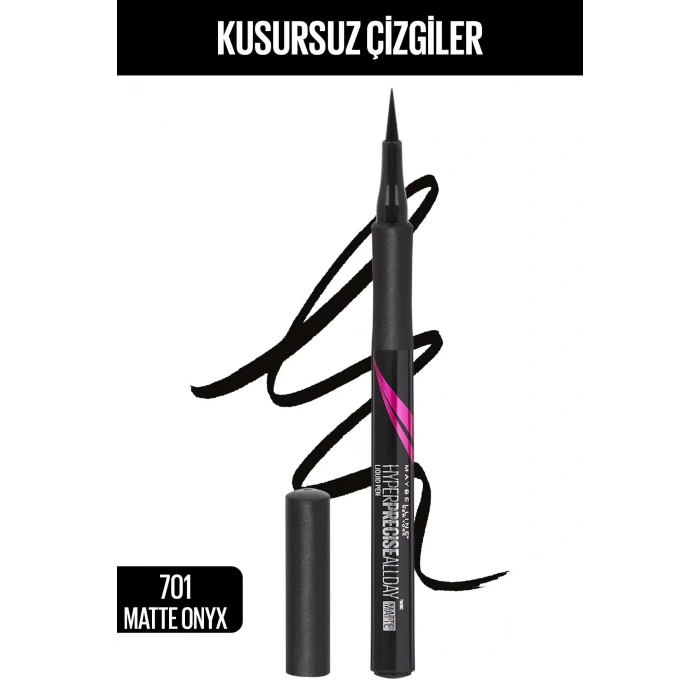 Maybelline New York Siyah Eyeliner - Hyper Precise All Day Eyeliner Matte Black