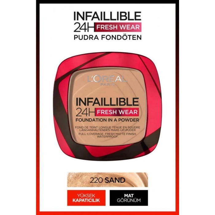 Loreal Paris Infaillible 24h Fresh Wear Pudra Fondöten 220 Sand