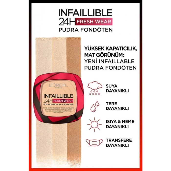 Loreal Paris Infaillible 24h Fresh Wear Pudra Fondöten 40 Cashmere