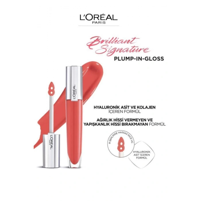 Loreal Paris Brilliant Signature Plump In Gloss Ruj 410 I Inflate