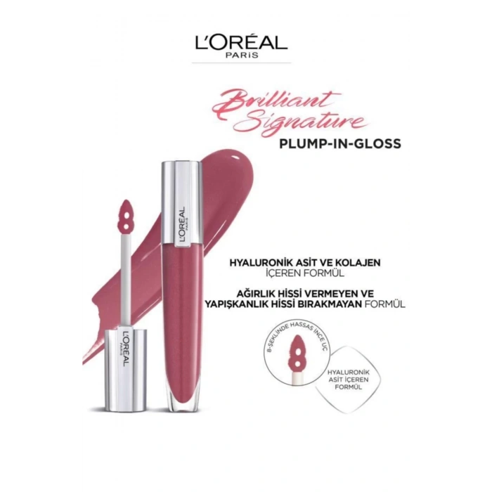 Loreal Paris Brilliant Signature Plump In Gloss Ruj 404 I Insert