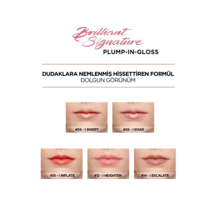 Loreal Paris Brilliant Signature Plump In Gloss Ruj 404 I Insert