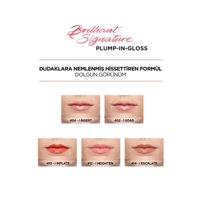 Loreal Paris Brilliant Signature Plump In Gloss Ruj 412 I Heighten