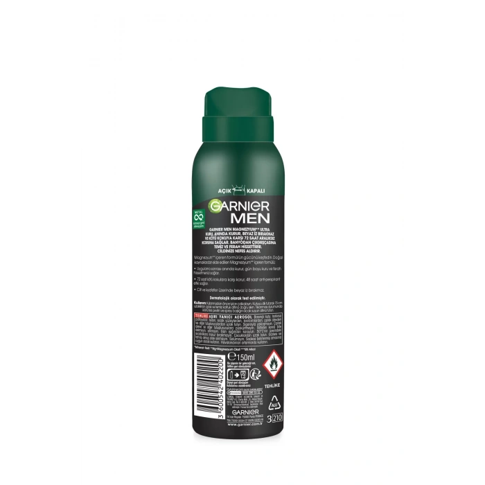 Garnier Men Magnezyum Ultra Kuru Sprey Deodorant