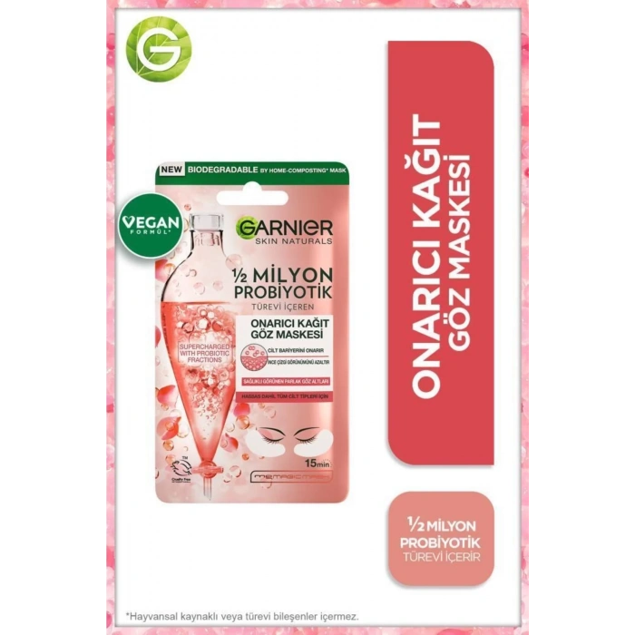 Garnier 1/2 Milyon Probiyotik Türevi İçeren Onarıcı Kağıt Göz Maskesi