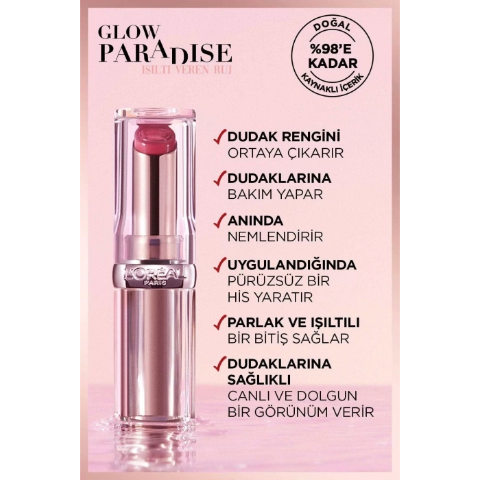 Loreal Paris Glow Paradise Balm-in-lipstick - Işıltı Veren Ruj 111 Pink Wonderland