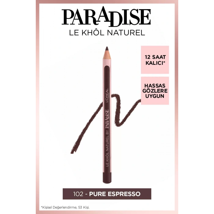 Loreal Paris Kahverengi Göz Kalemi - Paradise Le Khol Göz Kalemi 102 Pure Espresso