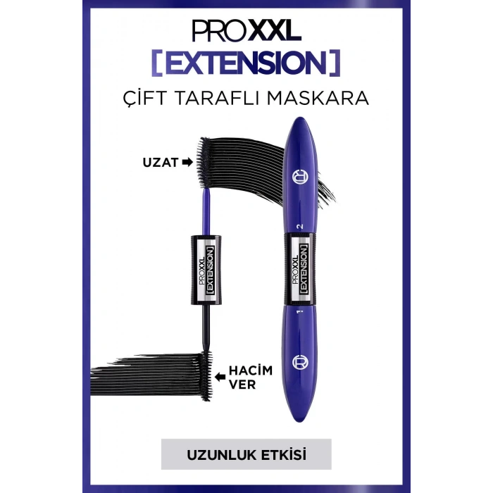 Loreal Paris Pro XXL Extension Çift Taraflı Maskara - Uzunluk Etkisi