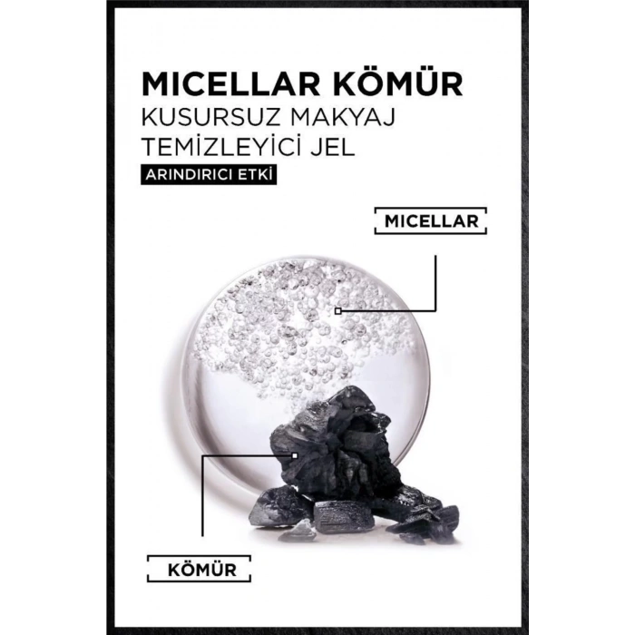 Garnier Micellar Kömür Kusursuz Makyaj Temizleyici Jel 400 ml