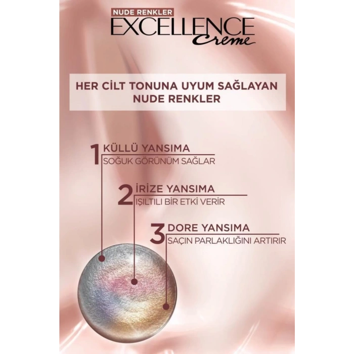 Loreal Paris Excellence Creme Nude Renkler Saç Boyası – 10u Nude Açık Sarı