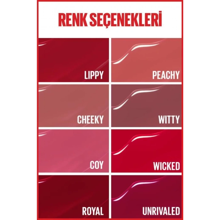 Maybelline Super Stay Vinyl Ink Uzun Süre Kalıcı Likit Parlak Ruj 15 Peachy