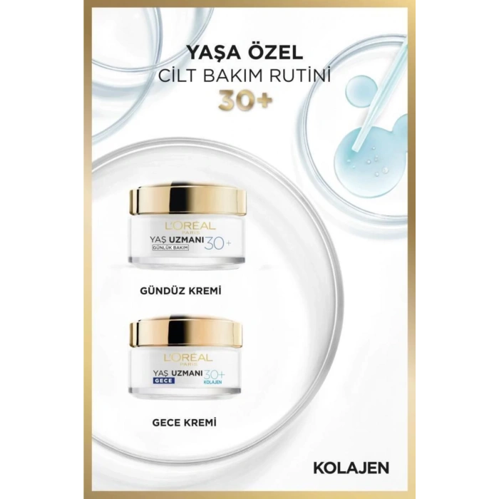 Loreal Paris Yaş Uzmanı 30+ Kırışıklık Karşıtı Nemlendirici Gece Kremi