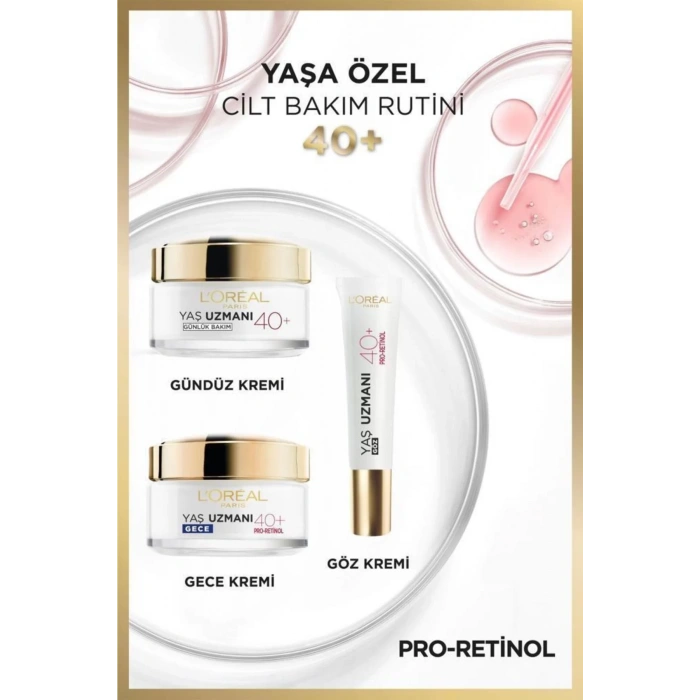 Loreal Paris Yaş Uzmanı 40+ Kırışıklık Karşıtı Sıkılaştırıcı Gece Kremi 50 ml