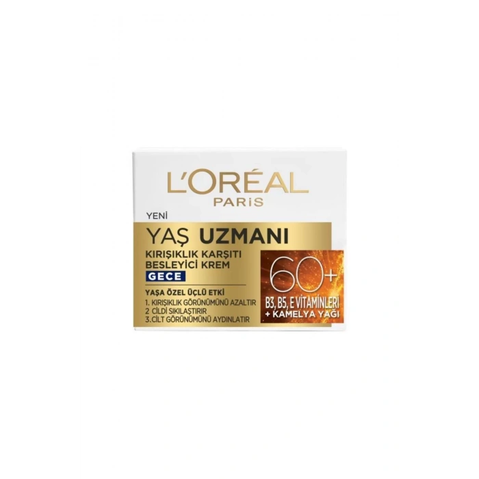 Loreal Paris Yaş Uzmanı 60+ Kırışıklık Karşıtı Besleyici Gece Kremi