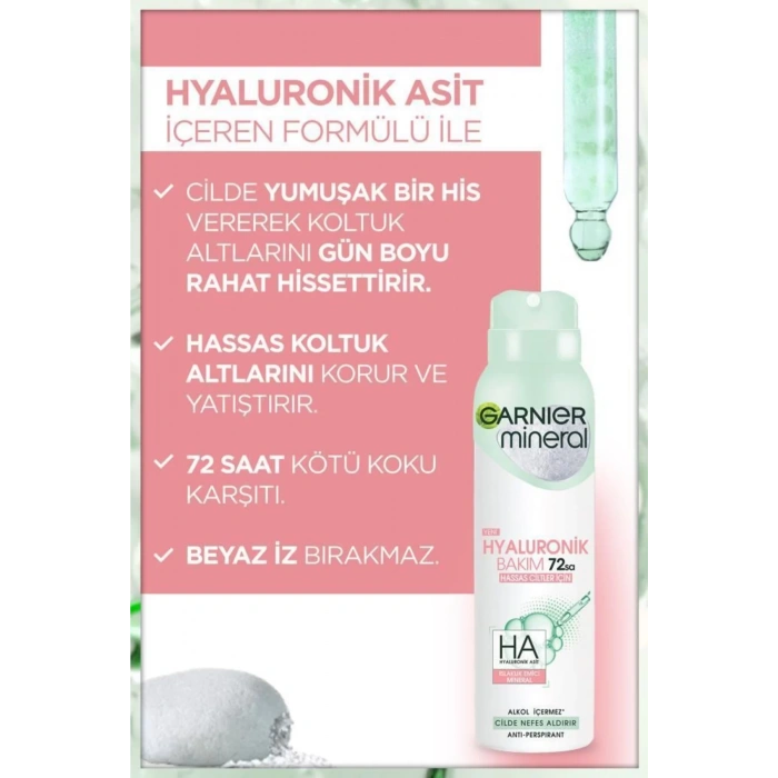 Mineral Hyaluronik Bakım Sprey Deodorant